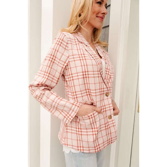 DRESSED IN PLAID BLAZER IN PINK - Picture 9 of 10